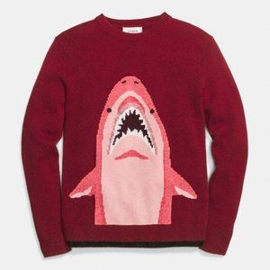 Coach 1941 Intarsia Shark Cashmere Sweater